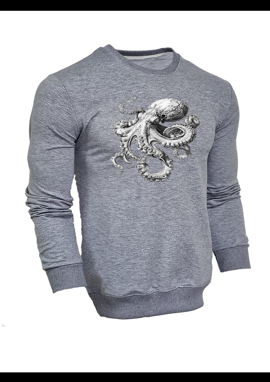 FFMİSTANBUL%20DIVER%20AHTAPOT%20BASKILI%202%20İPLİK%20GRİ%20SWEATSHIRT