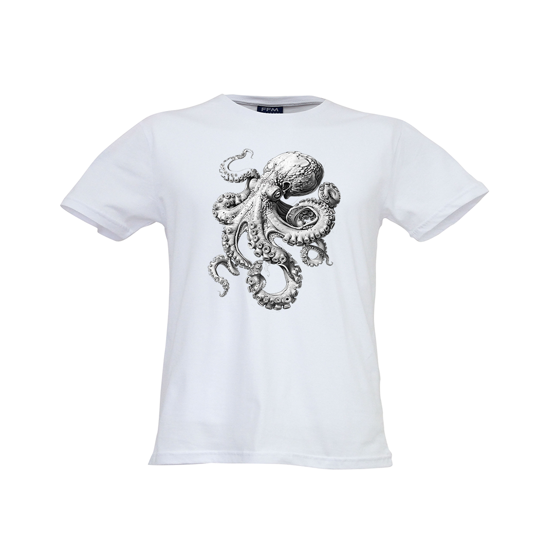 FFMİSTANBUL%20DIVER%20AHTAPOT%20BASKILI%20BEYAZ%20TSHIRT