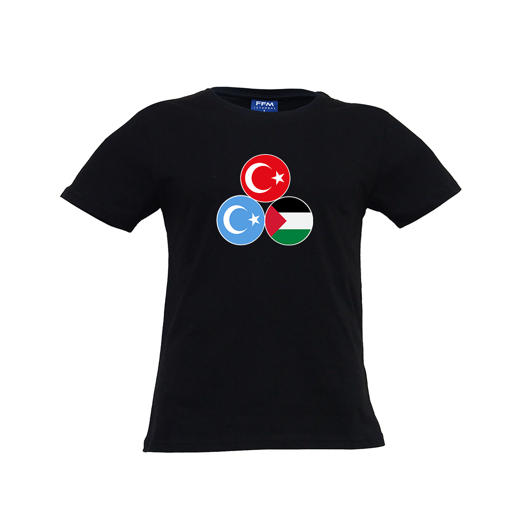 FFMİSTANBUL%203%20BAYRAKLI%20SİYAH%20TSHIRT