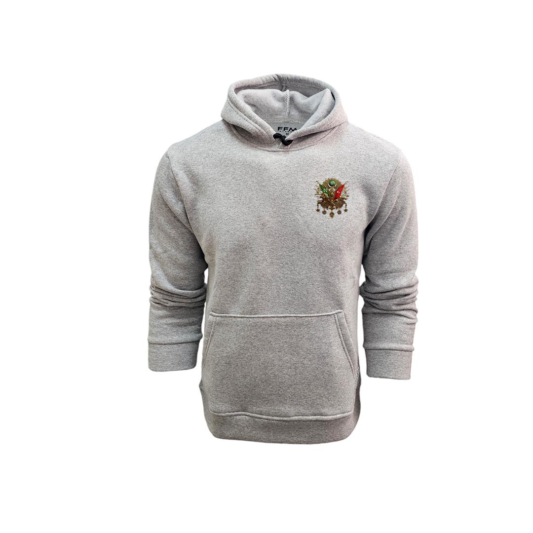 OSMANLI%20TUĞRASI%20KURT%20BASKILI%203%20İPLİK%20KAPŞONLU%20GRİ%20SWEATSHIRT