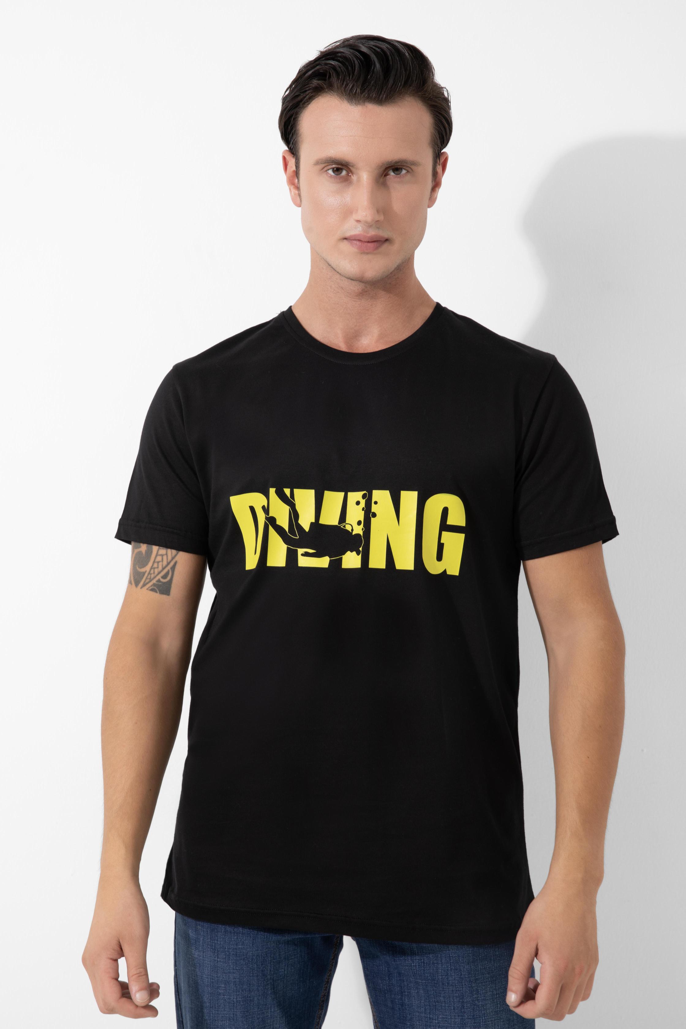 FFM%20İSTANBUL%20SİYAH%20DIVING%20BASKILI%20BASIC%20T-SHIRT