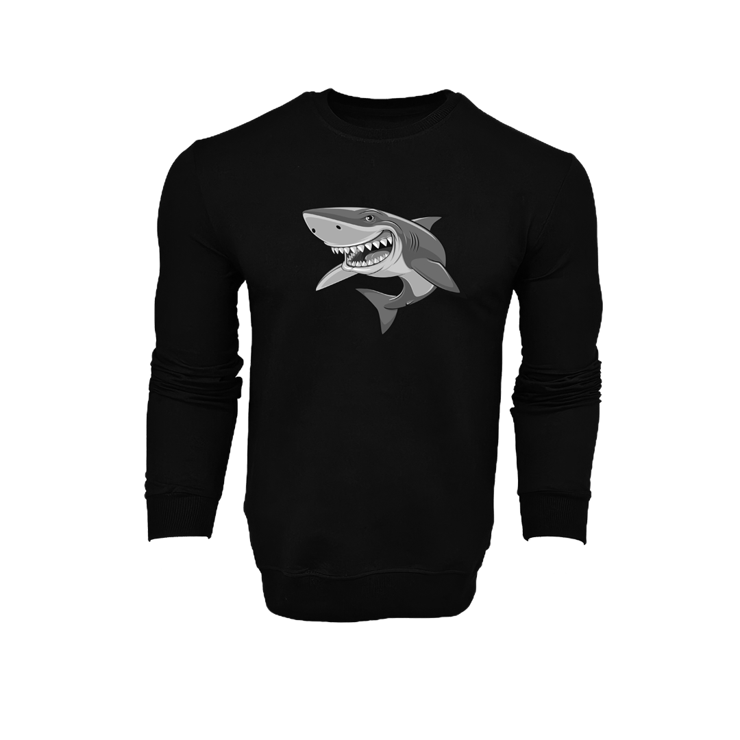 FFMİSTANBUL%20DIVER%20KÖPEKBALIĞI%20BASKILI%202%20İPLİK%20SİYAH%20SWEATSHIRT