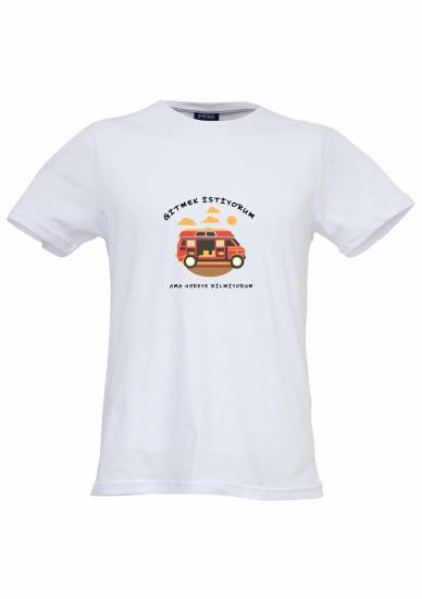 FFM İSTANBUL GİTMEK İSTİYORUM AMA NEREYE BİLMİYORUM YAZILI BASIC T-SHIRT