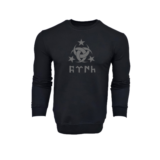 FFMİSTANBUL 2 İPLİK 3 AYYILDIZ TÜRK BASKILI SİYAH SWEATSHIRT