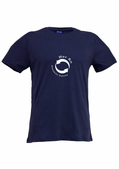 FFM İSTANBUL HER AN DÖNEBİLİR DEVRAN YAZILI BASIC T-SHIRT