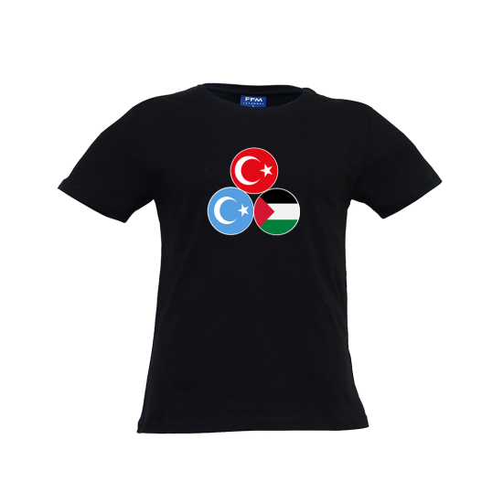 FFMİSTANBUL 3 BAYRAKLI SİYAH TSHIRT