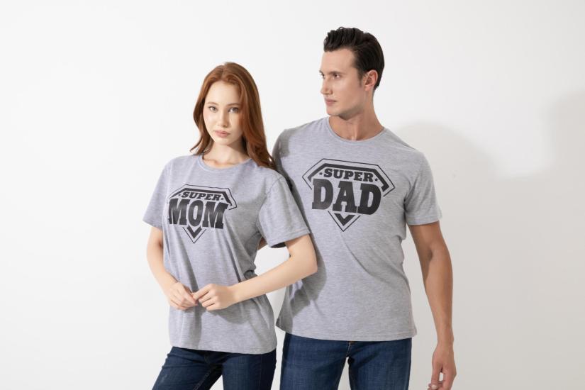 FFM İSTANBUL SUPER MOM & SUPER DAD BASKILI ÇİFT KOMBİN T-SHIRT