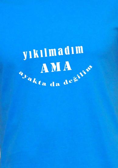 FFM İSTANBUL YIKILMADIM AMA AYAKTA DA DEĞİLİM YAZILI BASIC T-SHIRT