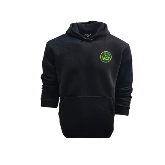 FFMİSTANBUL EBU UBEYDE KUDUS SIRT BASKILI 3 İPLİK KAPŞONLU BASKILI SİYAH SWEATSHIRT