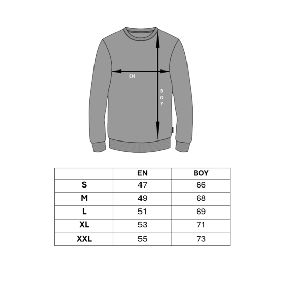 FFMİSTANBUL 2 İPLİK FİLİSTİN BAYRAĞI BASKILI GRİ SWEATSHIRT