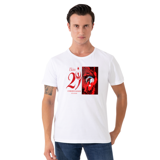 FFMİSTANBUL 29 EKİM BASKILI BEYAZ TSHIRT 3