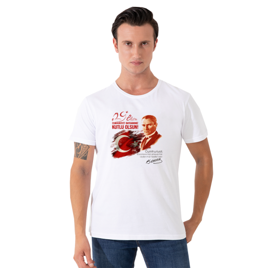 FFMİSTANBUL 29 EKİM BASKILI BEYAZ TSHIRT 5